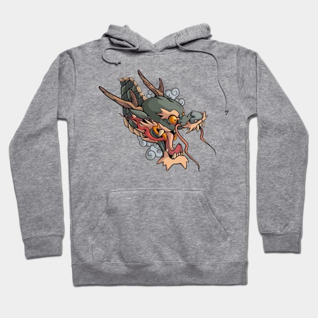 japanese dragon Hoodie by i want money